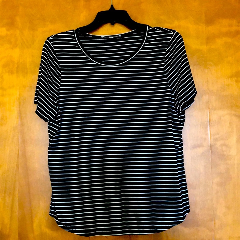 Good American Striped Stretch T-Shirt Pre-owned